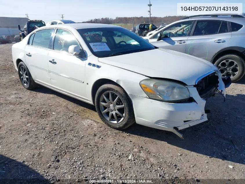 2007 Buick Lucerne Cxl VIN: 1G4HD57207U143198 Lot: 40858891