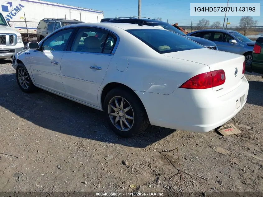 2007 Buick Lucerne Cxl VIN: 1G4HD57207U143198 Lot: 40858891