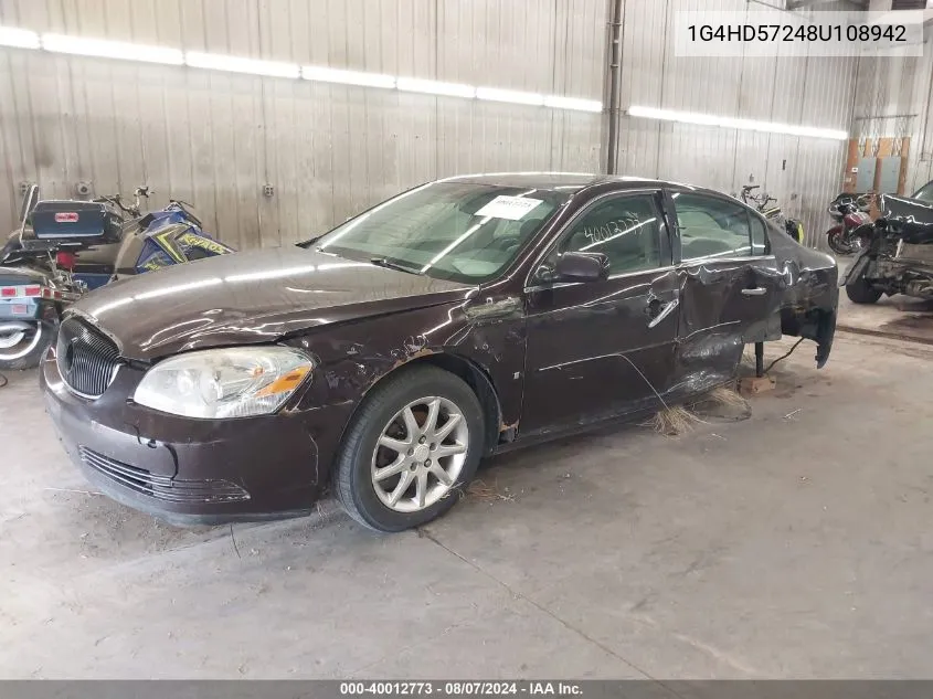 1G4HD57248U108942 2008 Buick Lucerne Cxl