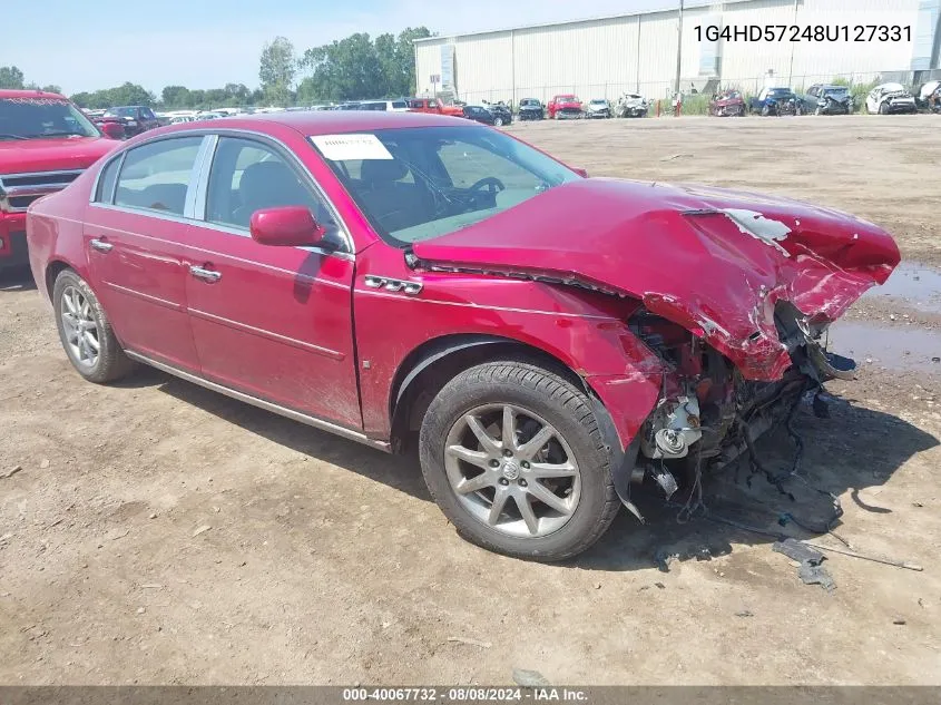 2008 Buick Lucerne Cxl VIN: 1G4HD57248U127331 Lot: 40067732