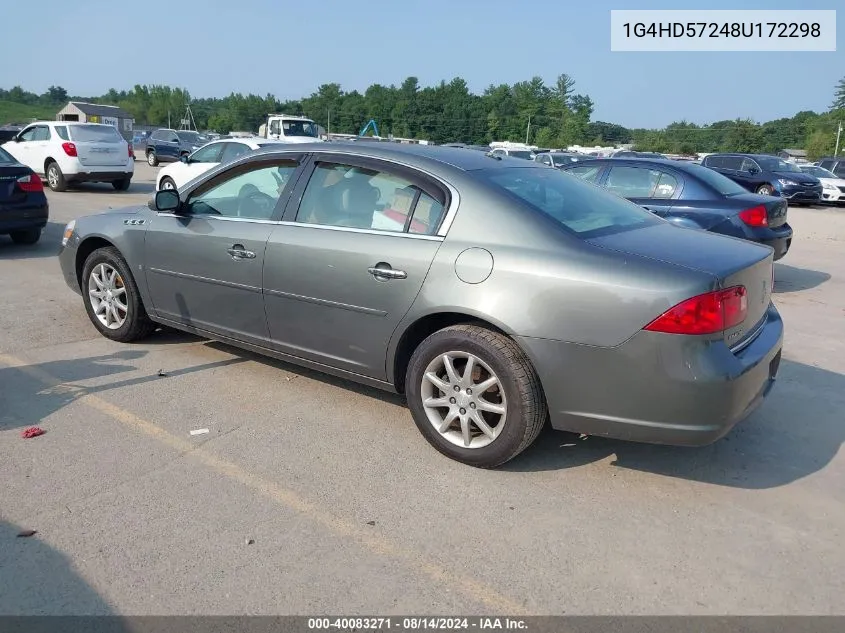 2008 Buick Lucerne Cxl VIN: 1G4HD57248U172298 Lot: 40083271