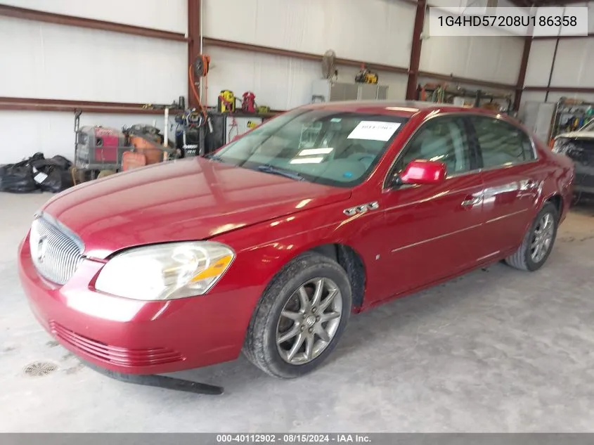 2008 Buick Lucerne Cxl VIN: 1G4HD57208U186358 Lot: 40112902