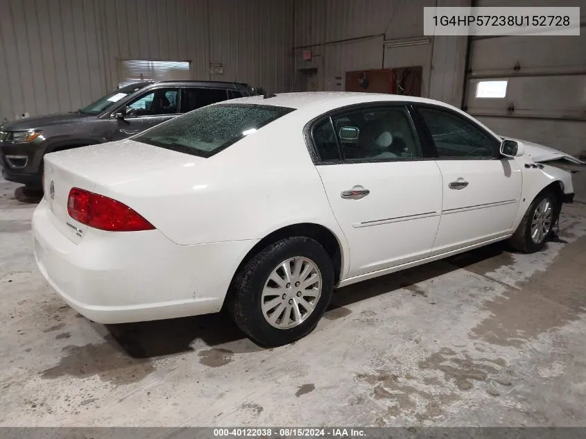 1G4HP57238U152728 2008 Buick Lucerne Cx