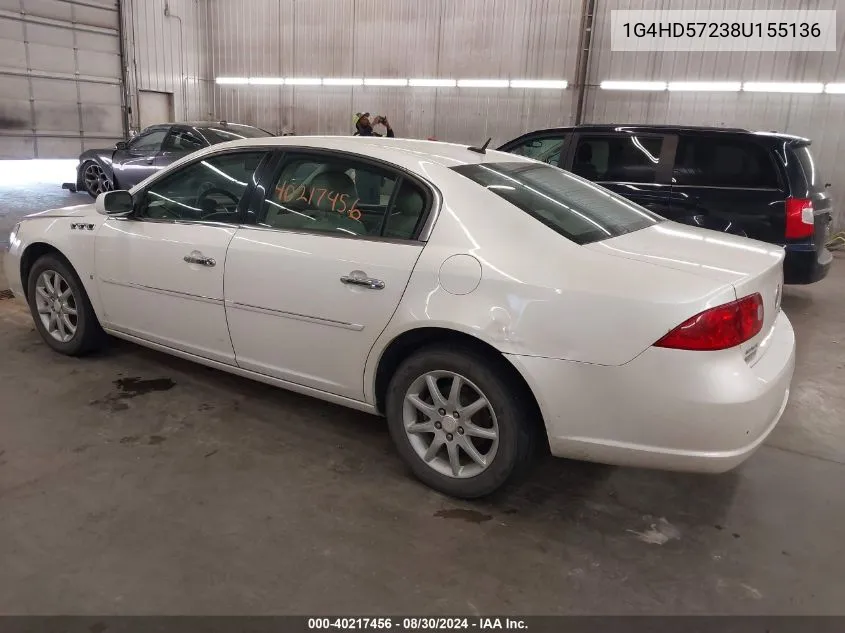 1G4HD57238U155136 2008 Buick Lucerne Cxl