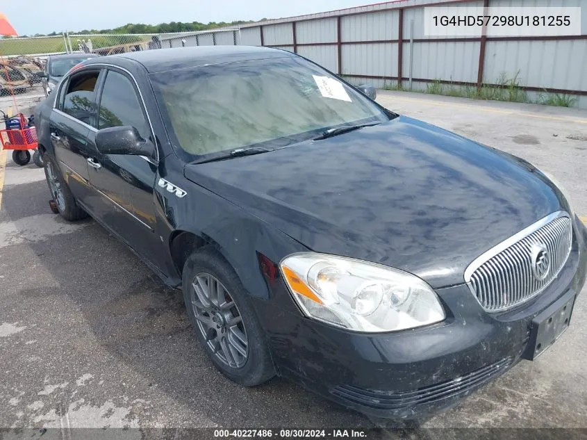 2008 Buick Lucerne Cxl VIN: 1G4HD57298U181255 Lot: 40227486