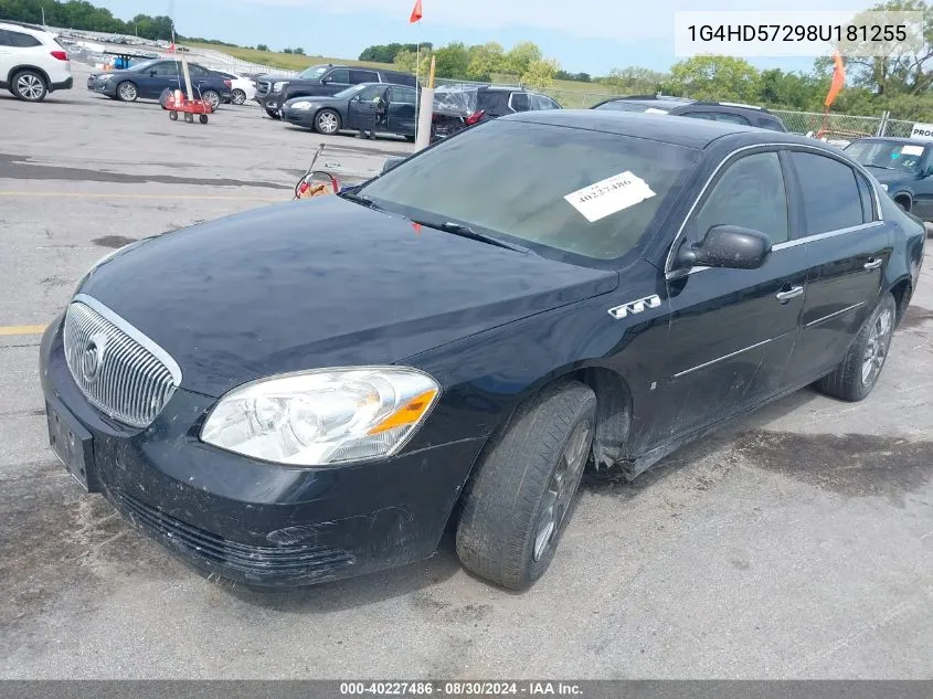 2008 Buick Lucerne Cxl VIN: 1G4HD57298U181255 Lot: 40227486