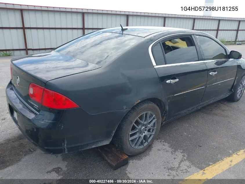 2008 Buick Lucerne Cxl VIN: 1G4HD57298U181255 Lot: 40227486