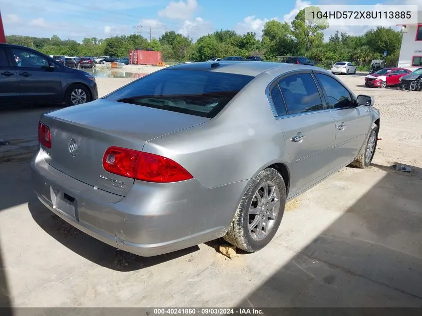 2008 Buick Lucerne Cxl VIN: 1G4HD572X8U113885 Lot: 40241860