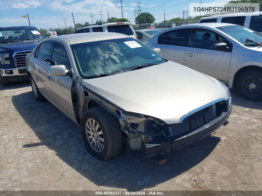 2008 Buick Lucerne Cx VIN: 1G4HP57248U196978 Lot: 40293337