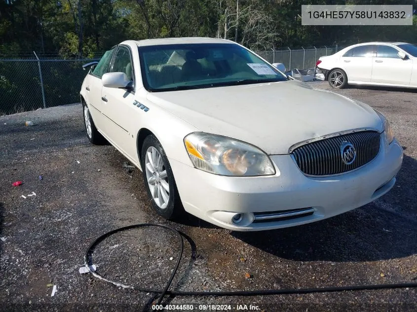 2008 Buick Lucerne Cxs VIN: 1G4HE57Y58U143832 Lot: 40344580