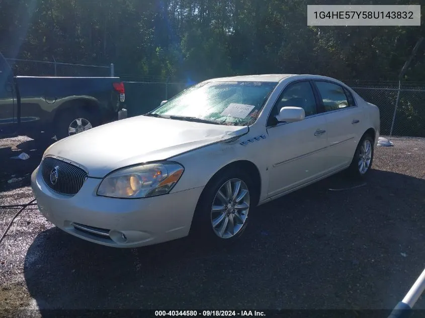 2008 Buick Lucerne Cxs VIN: 1G4HE57Y58U143832 Lot: 40344580