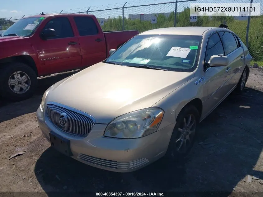 2008 Buick Lucerne Cxl VIN: 1G4HD572X8U114101 Lot: 40354397