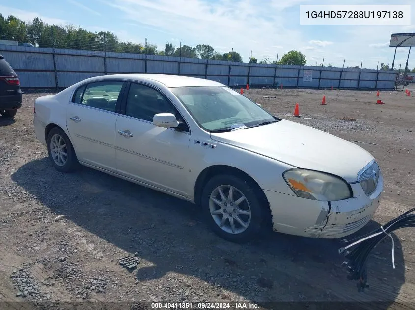 2008 Buick Lucerne Cxl VIN: 1G4HD57288U197138 Lot: 40411351