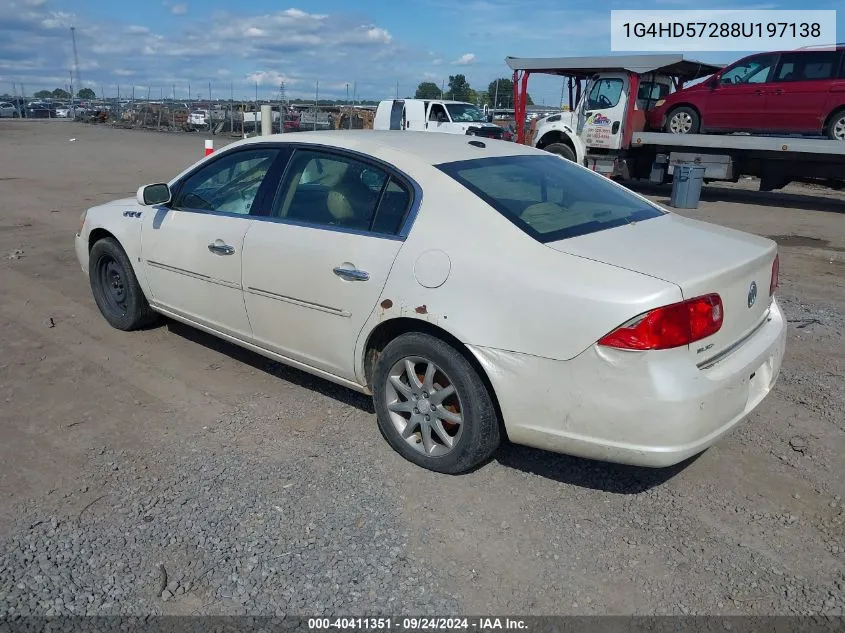 2008 Buick Lucerne Cxl VIN: 1G4HD57288U197138 Lot: 40411351