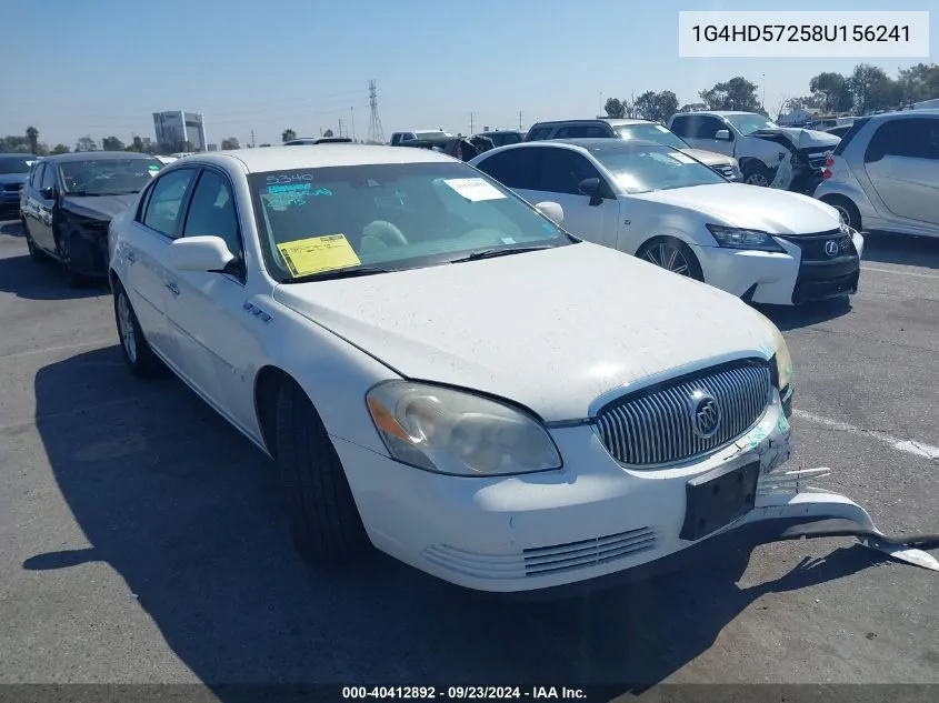 2008 Buick Lucerne Cxl VIN: 1G4HD57258U156241 Lot: 40412892