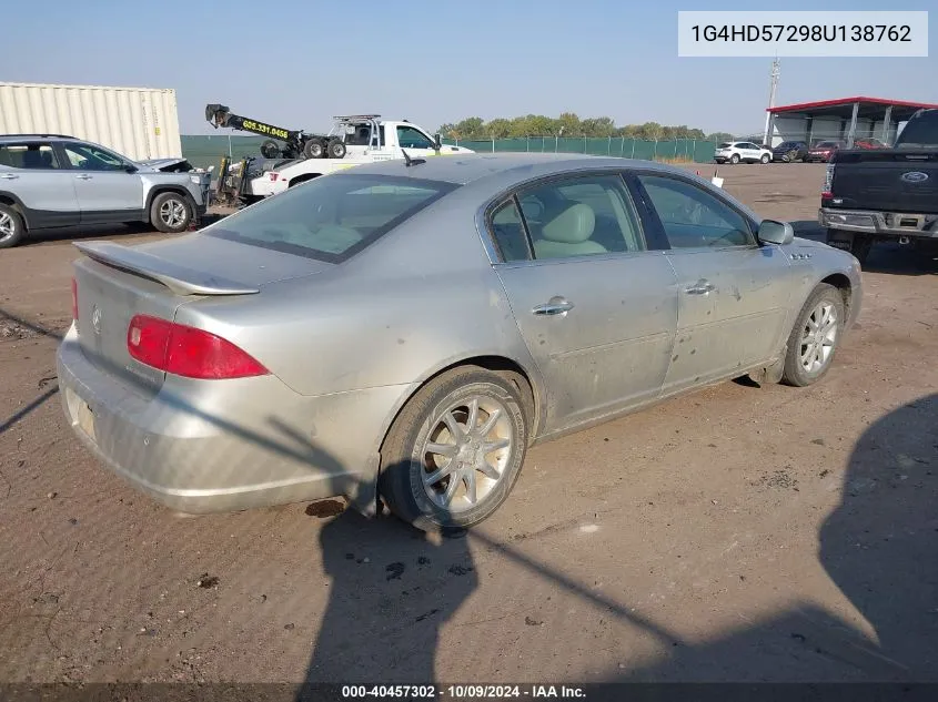 2008 Buick Lucerne Cxl VIN: 1G4HD57298U138762 Lot: 40457302