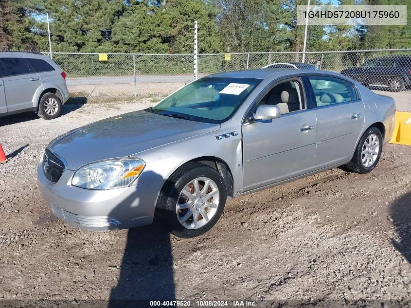 2008 Buick Lucerne Cxl VIN: 1G4HD57208U175960 Lot: 40479520