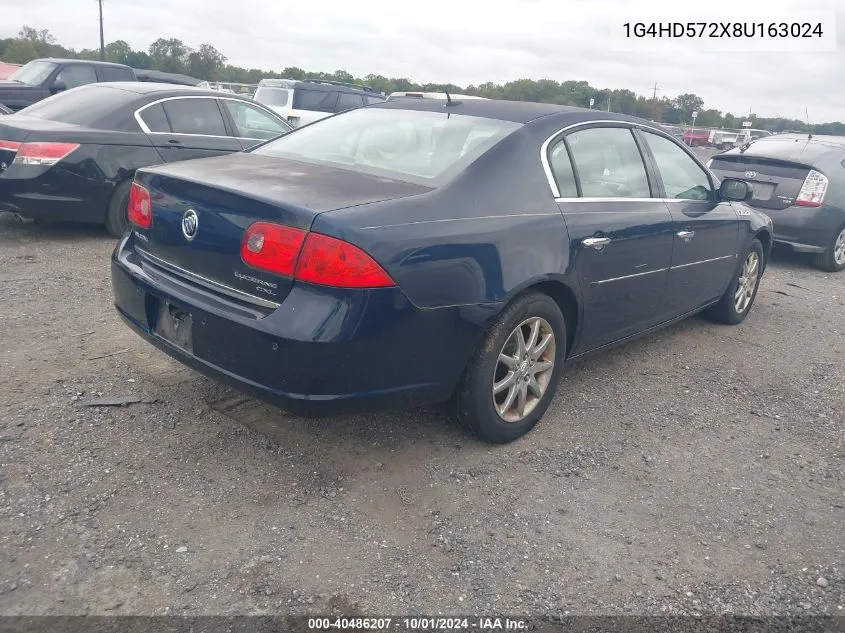 2008 Buick Lucerne Cxl VIN: 1G4HD572X8U163024 Lot: 40486207