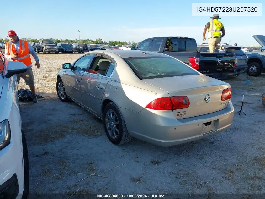 2008 Buick Lucerne Cxl VIN: 1G4HD57228U207520 Lot: 40504850