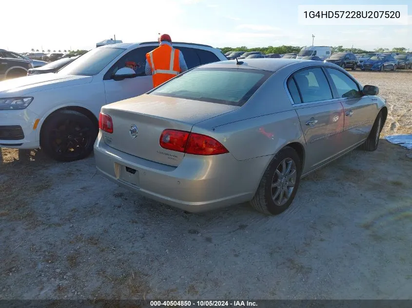 2008 Buick Lucerne Cxl VIN: 1G4HD57228U207520 Lot: 40504850