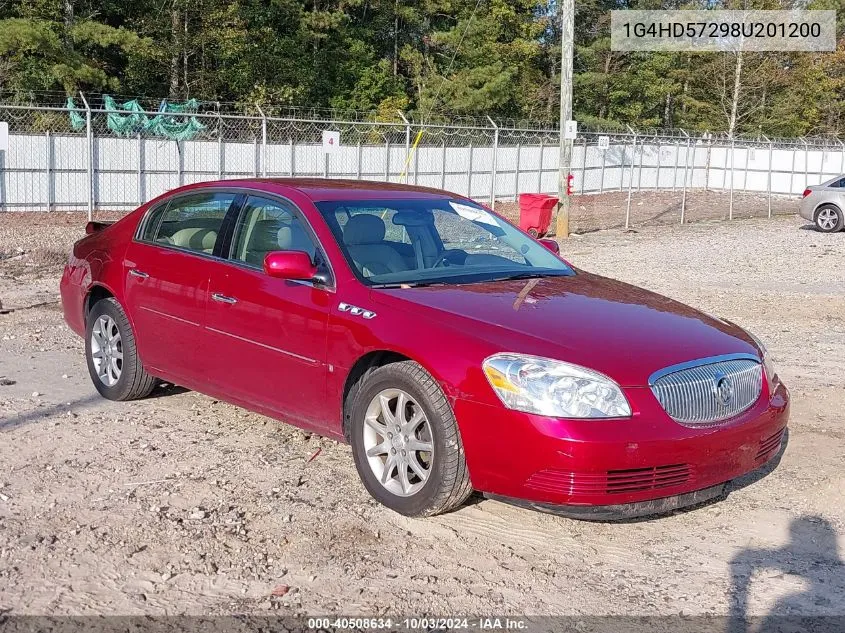 2008 Buick Lucerne Cxl VIN: 1G4HD57298U201200 Lot: 40508634