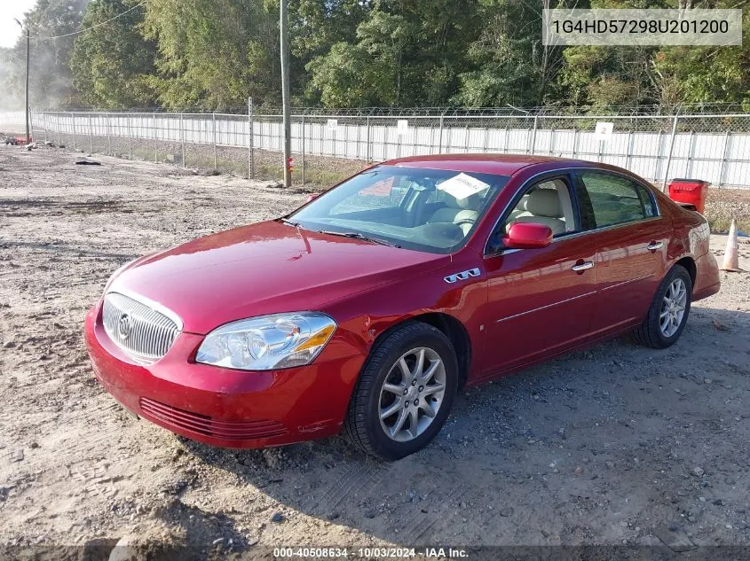 2008 Buick Lucerne Cxl VIN: 1G4HD57298U201200 Lot: 40508634