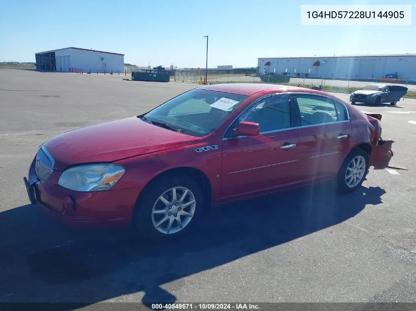 2008 Buick Lucerne Cxl VIN: 1G4HD57228U144905 Lot: 40549571