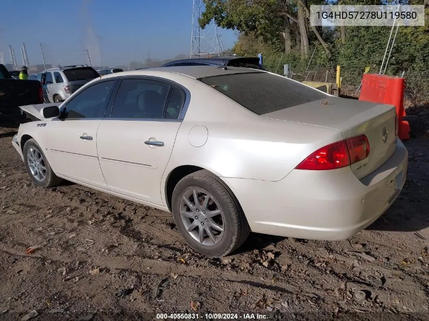 2008 Buick Lucerne Cxl VIN: 1G4HD57278U119580 Lot: 40550831