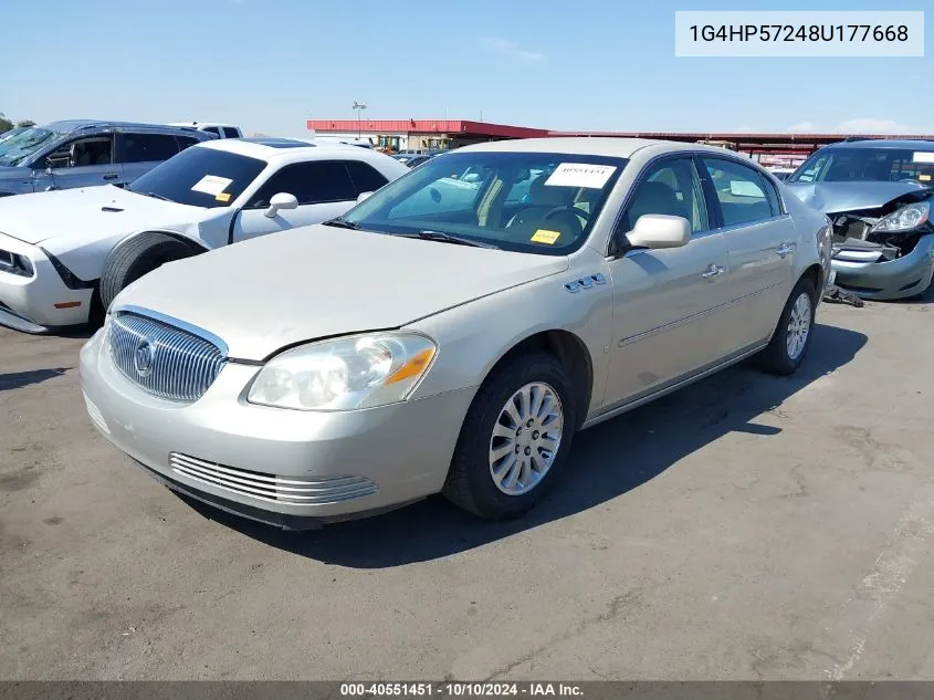 2008 Buick Lucerne Cx VIN: 1G4HP57248U177668 Lot: 40551451