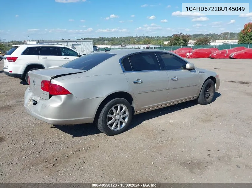 2008 Buick Lucerne Cxl VIN: 1G4HD57228U145049 Lot: 40558123