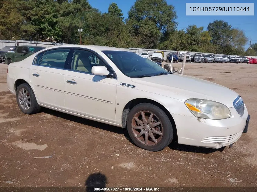 2008 Buick Lucerne Cxl VIN: 1G4HD57298U110444 Lot: 40567027