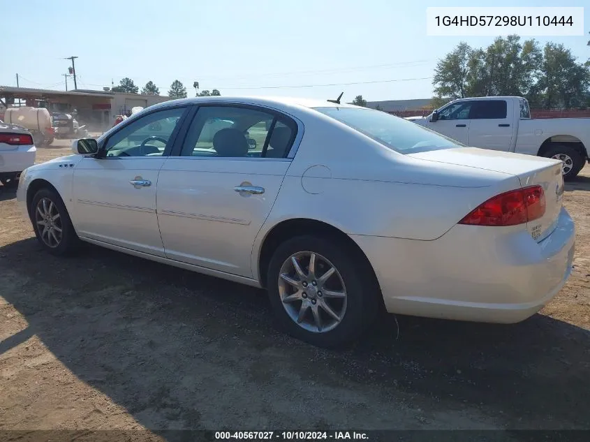 2008 Buick Lucerne Cxl VIN: 1G4HD57298U110444 Lot: 40567027