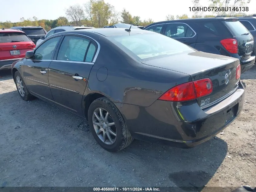 2008 Buick Lucerne Cxl VIN: 1G4HD57268U146138 Lot: 40580071