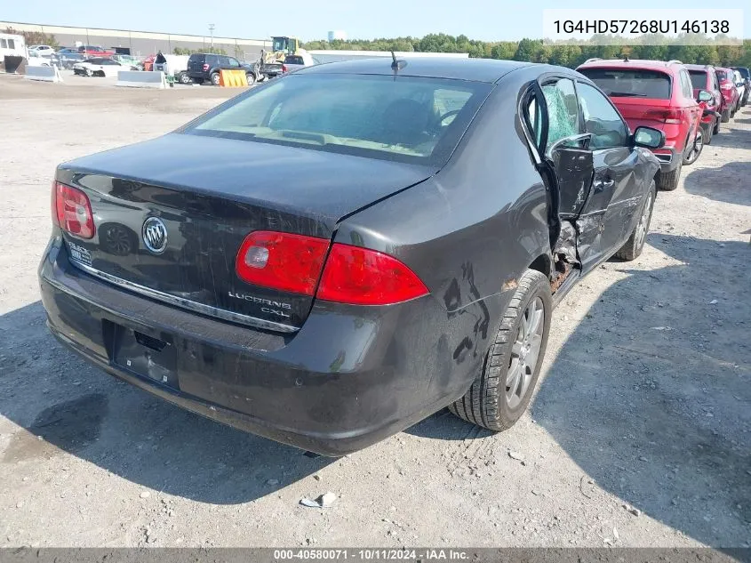 2008 Buick Lucerne Cxl VIN: 1G4HD57268U146138 Lot: 40580071