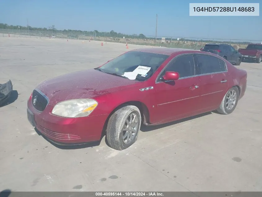 2008 Buick Lucerne Cxl VIN: 1G4HD57288U148683 Lot: 40595144