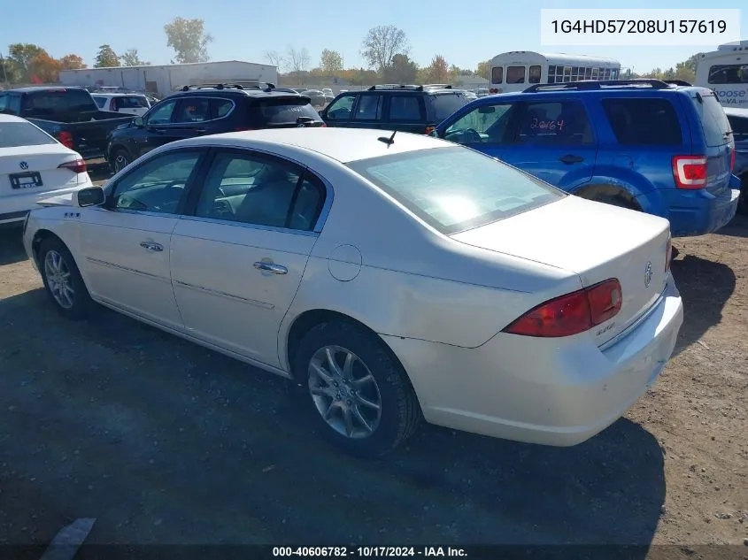 2008 Buick Lucerne Cxl VIN: 1G4HD57208U157619 Lot: 40606782