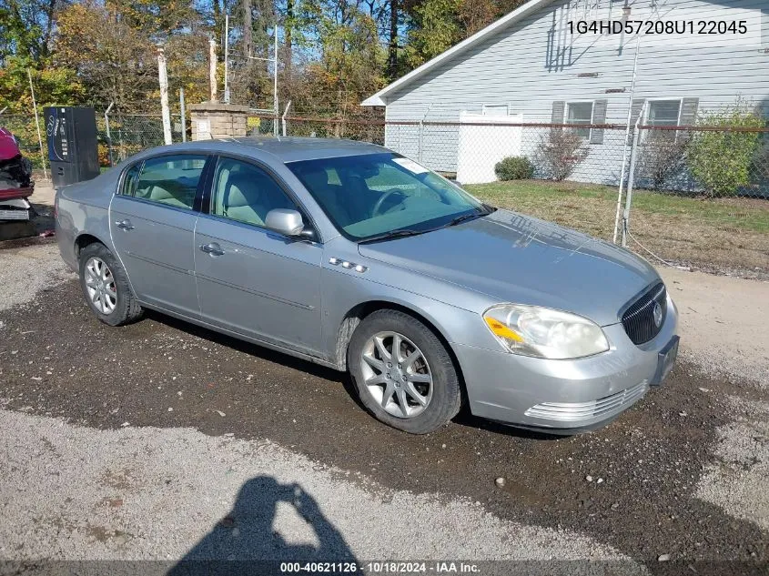 2008 Buick Lucerne Cxl VIN: 1G4HD57208U122045 Lot: 40621126