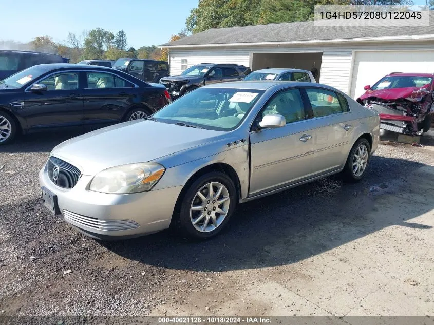 2008 Buick Lucerne Cxl VIN: 1G4HD57208U122045 Lot: 40621126