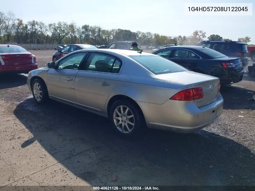 2008 Buick Lucerne Cxl VIN: 1G4HD57208U122045 Lot: 40621126