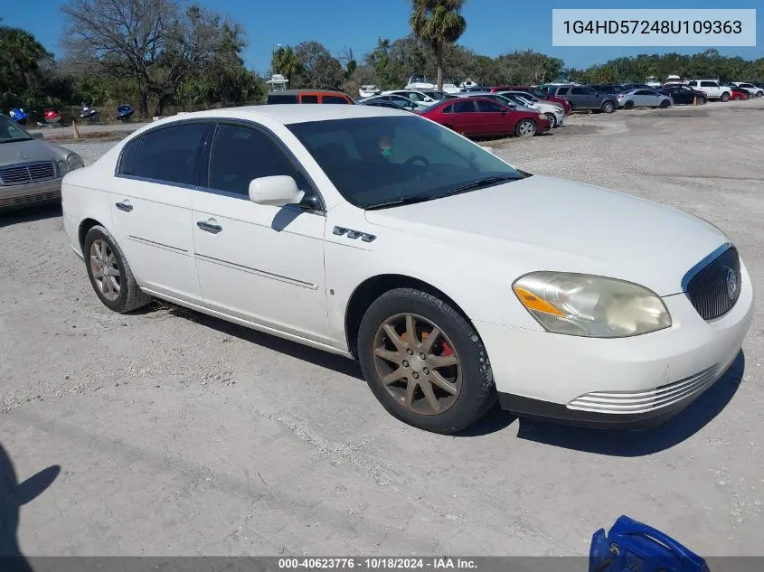 2008 Buick Lucerne Cxl VIN: 1G4HD57248U109363 Lot: 40623776