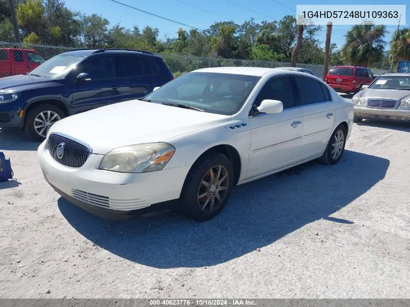 2008 Buick Lucerne Cxl VIN: 1G4HD57248U109363 Lot: 40623776