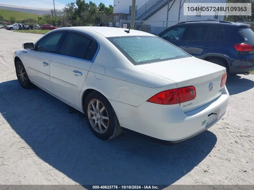 2008 Buick Lucerne Cxl VIN: 1G4HD57248U109363 Lot: 40623776