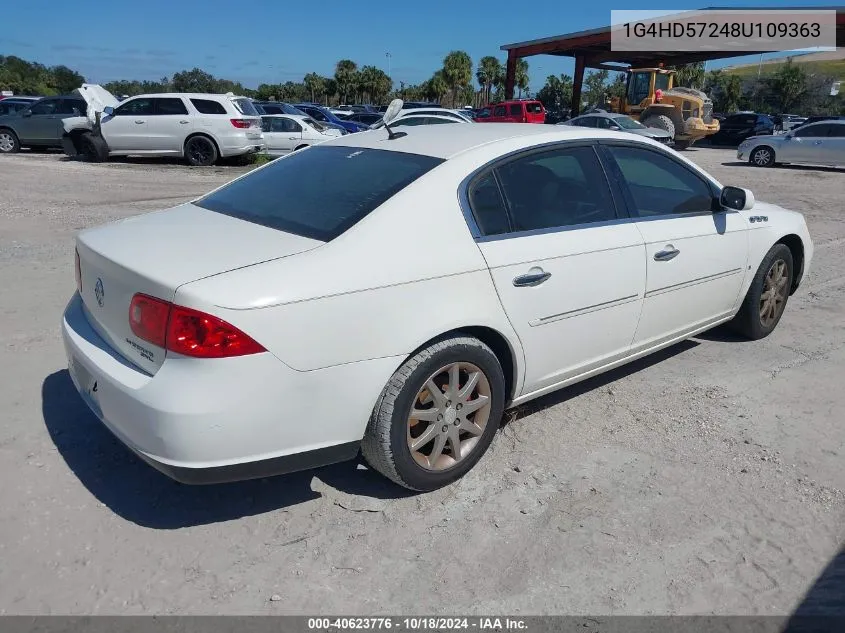 2008 Buick Lucerne Cxl VIN: 1G4HD57248U109363 Lot: 40623776