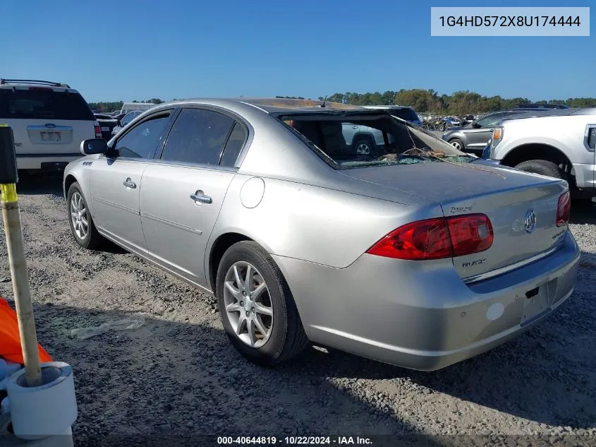 2008 Buick Lucerne Cxl VIN: 1G4HD572X8U174444 Lot: 40644819