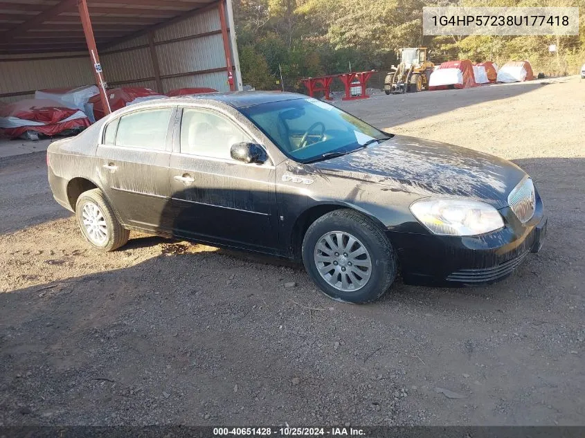 2008 Buick Lucerne Cx VIN: 1G4HP57238U177418 Lot: 40651428