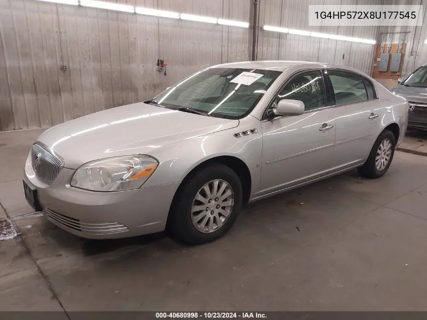 2008 Buick Lucerne Cx VIN: 1G4HP572X8U177545 Lot: 40680998