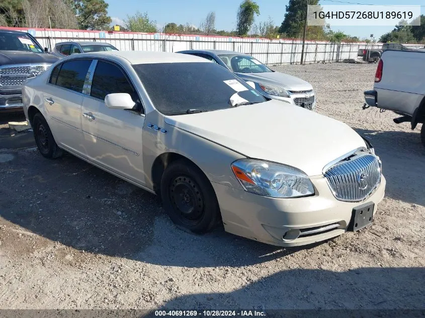 2008 Buick Lucerne Cxl VIN: 1G4HD57268U189619 Lot: 40691269