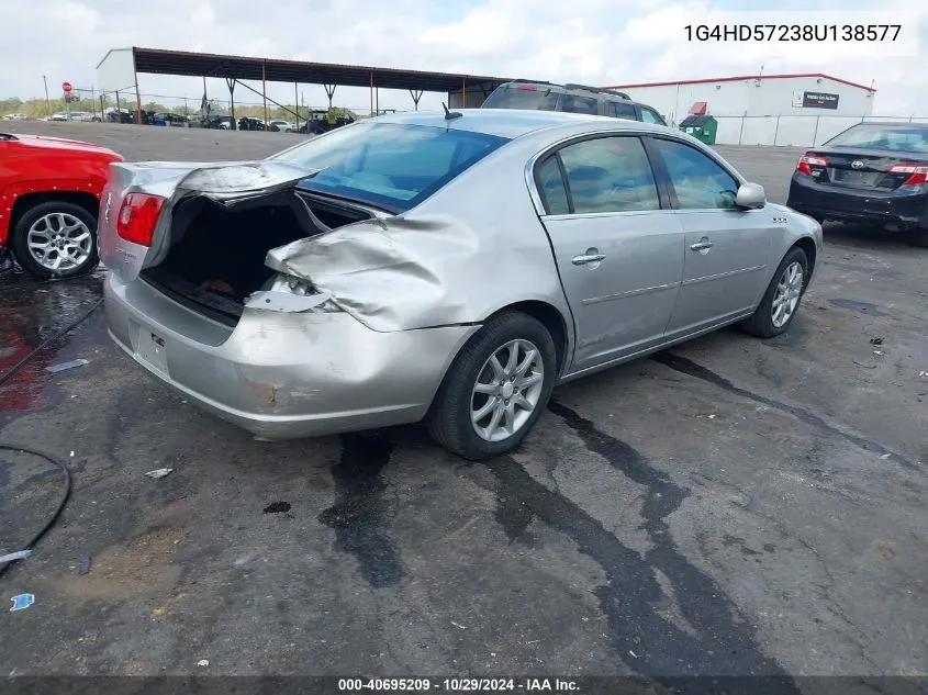 2008 Buick Lucerne Cxl VIN: 1G4HD57238U138577 Lot: 40695209