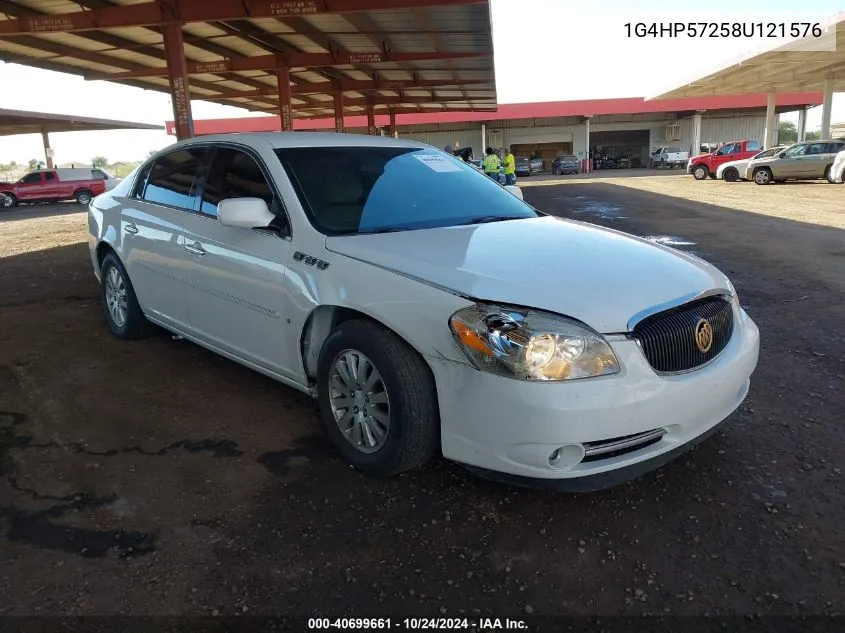 2008 Buick Lucerne Cx VIN: 1G4HP57258U121576 Lot: 40699661