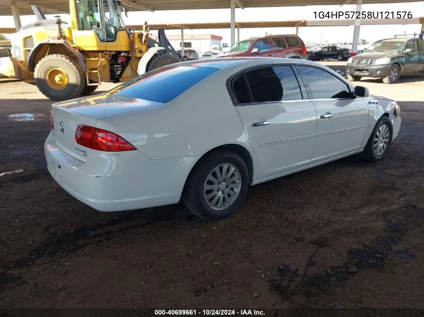 2008 Buick Lucerne Cx VIN: 1G4HP57258U121576 Lot: 40699661